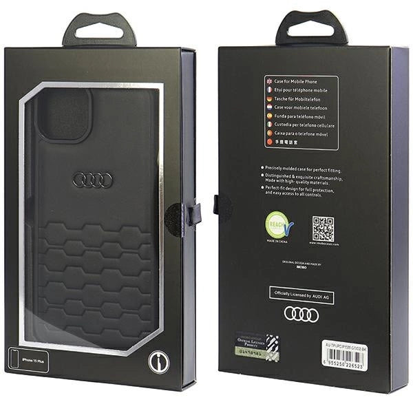 Etui Audi GT Synthetic Leather do iPhone 15 Plus - czarne – zdjęcie 4