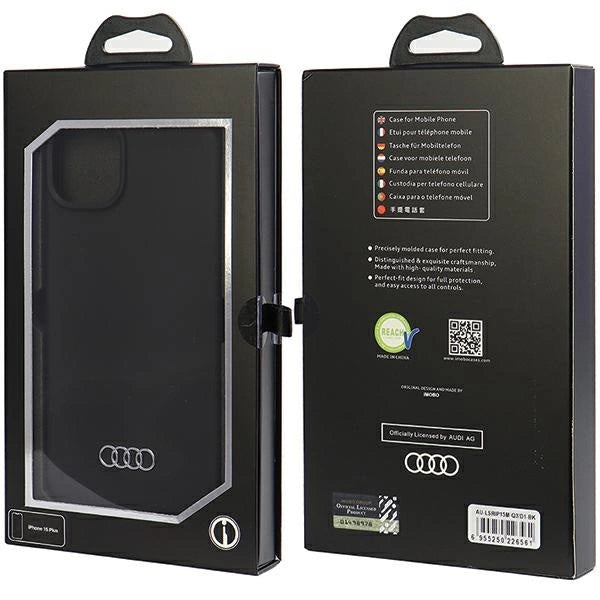 Etui Audi Silicone Case do iPhone 15 Plus - czarne – zdjęcie 7