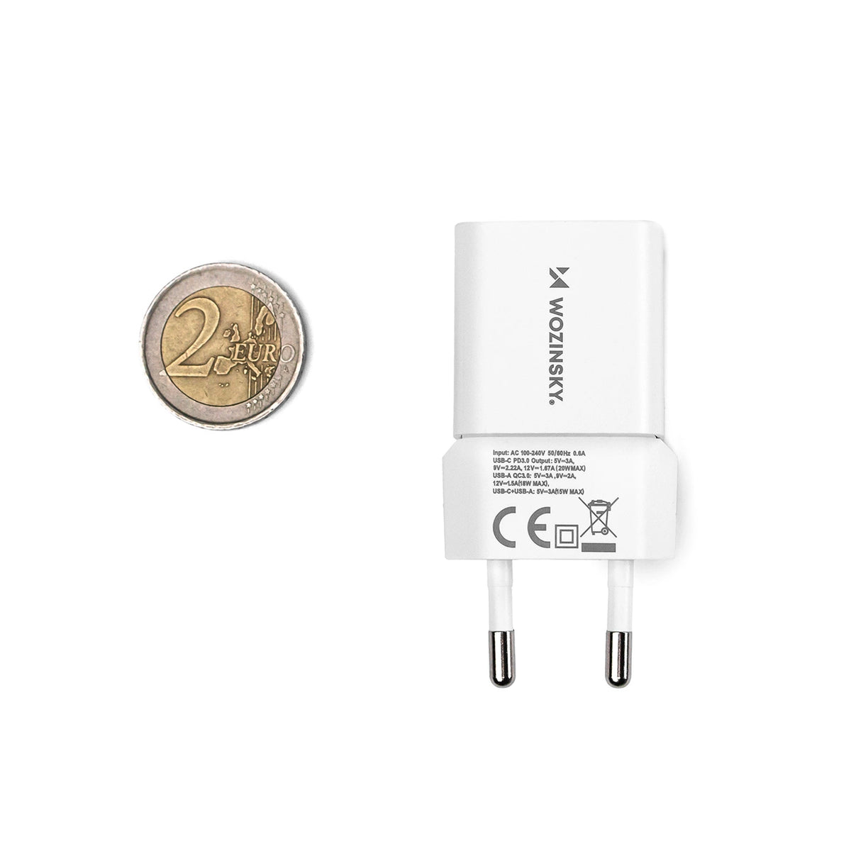 Ładowarka sieciowa Wozinsky CMWCW 20W USB-C / USB-A - biała – zdjęcie 4