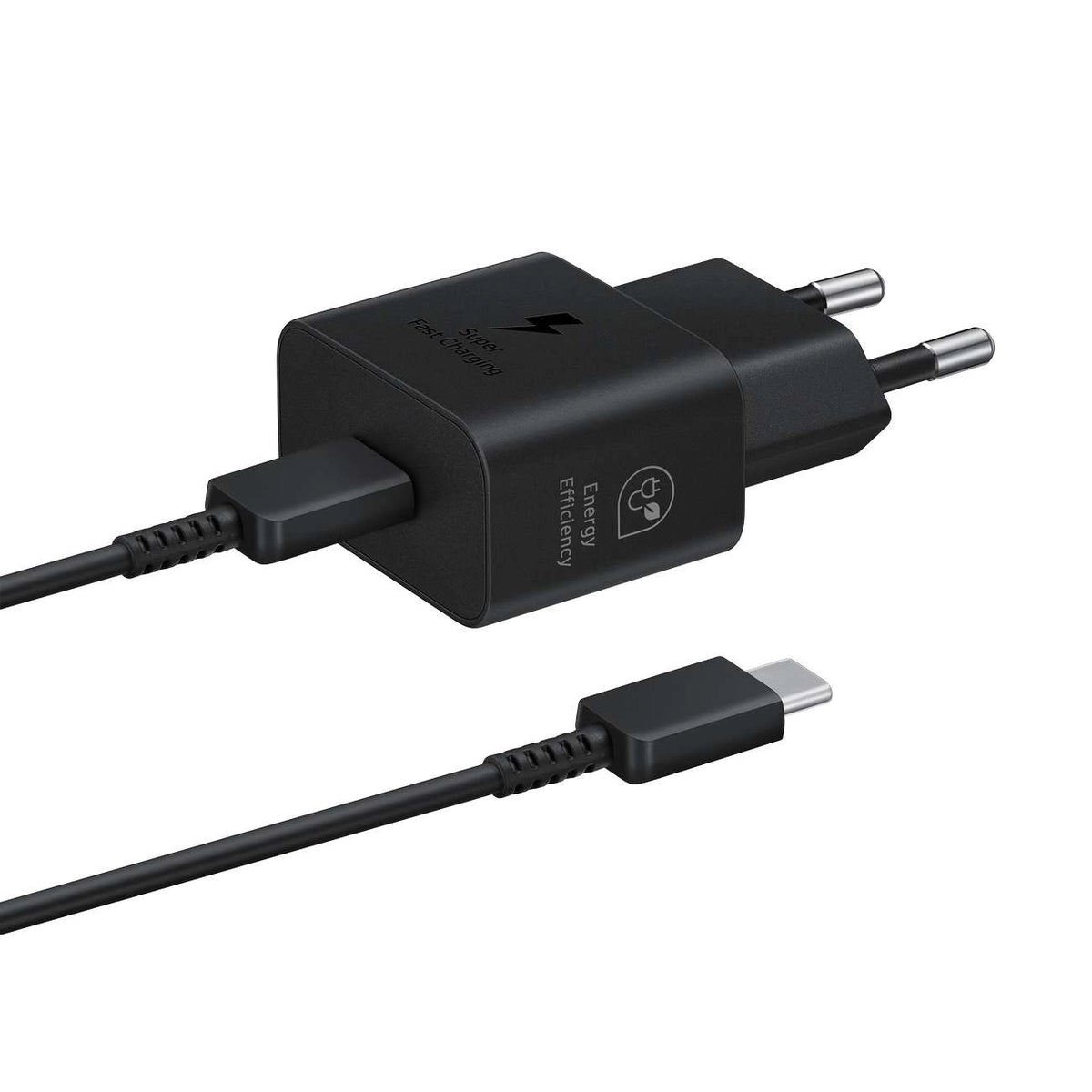 Ładowarka sieciowa GaN Samsung EP-T2510XBEGEU 25W SFC z kablem - czarna