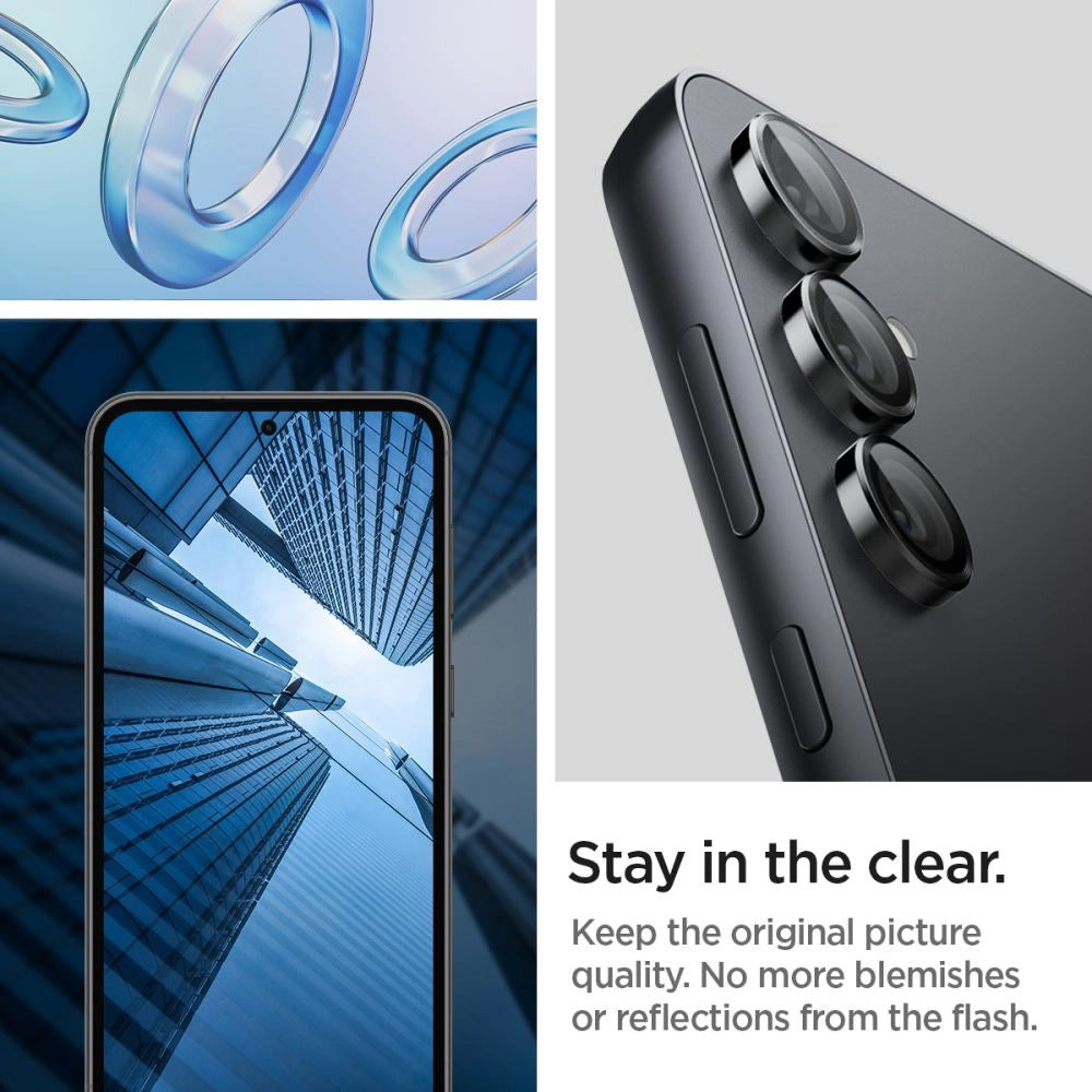 Osłona aparatu Spigen Glas.tR EZ na Samsung Galaxy S23 FE - czarna 2 szt. – zdjęcie 10