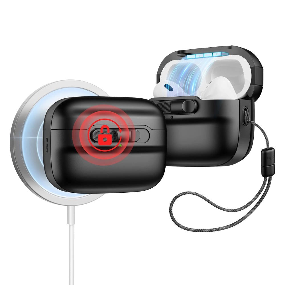 Etui ESR Pulse Halolock z MagSafe na Apple AirPods Pro 1 / 2 - czarne – zdjęcie 7