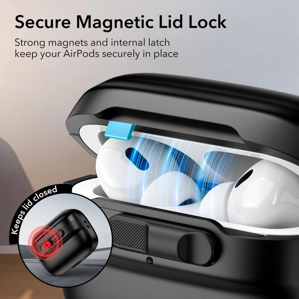 Etui ESR Pulse Halolock z MagSafe na Apple AirPods Pro 1 / 2 - czarne – zdjęcie 3