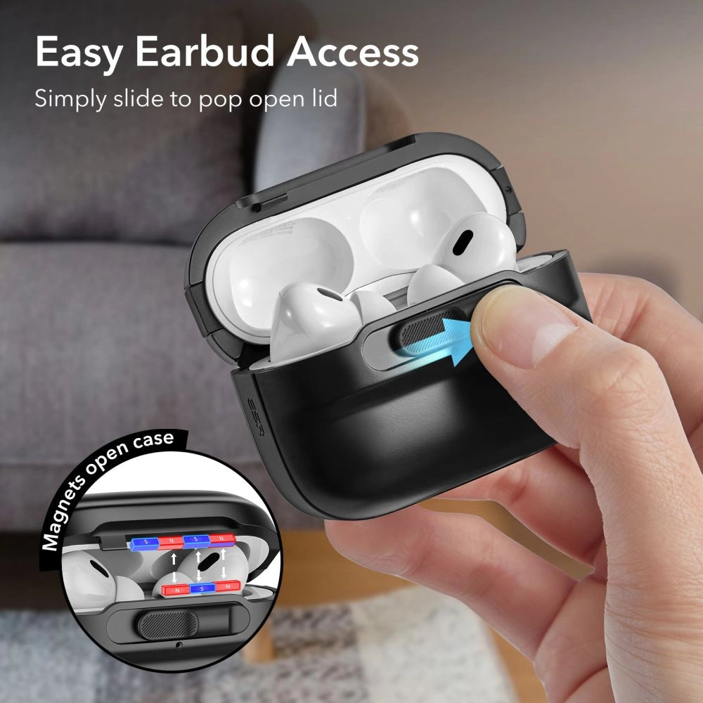 Etui ESR Pulse Halolock z MagSafe na Apple AirPods Pro 1 / 2 - czarne – zdjęcie 4