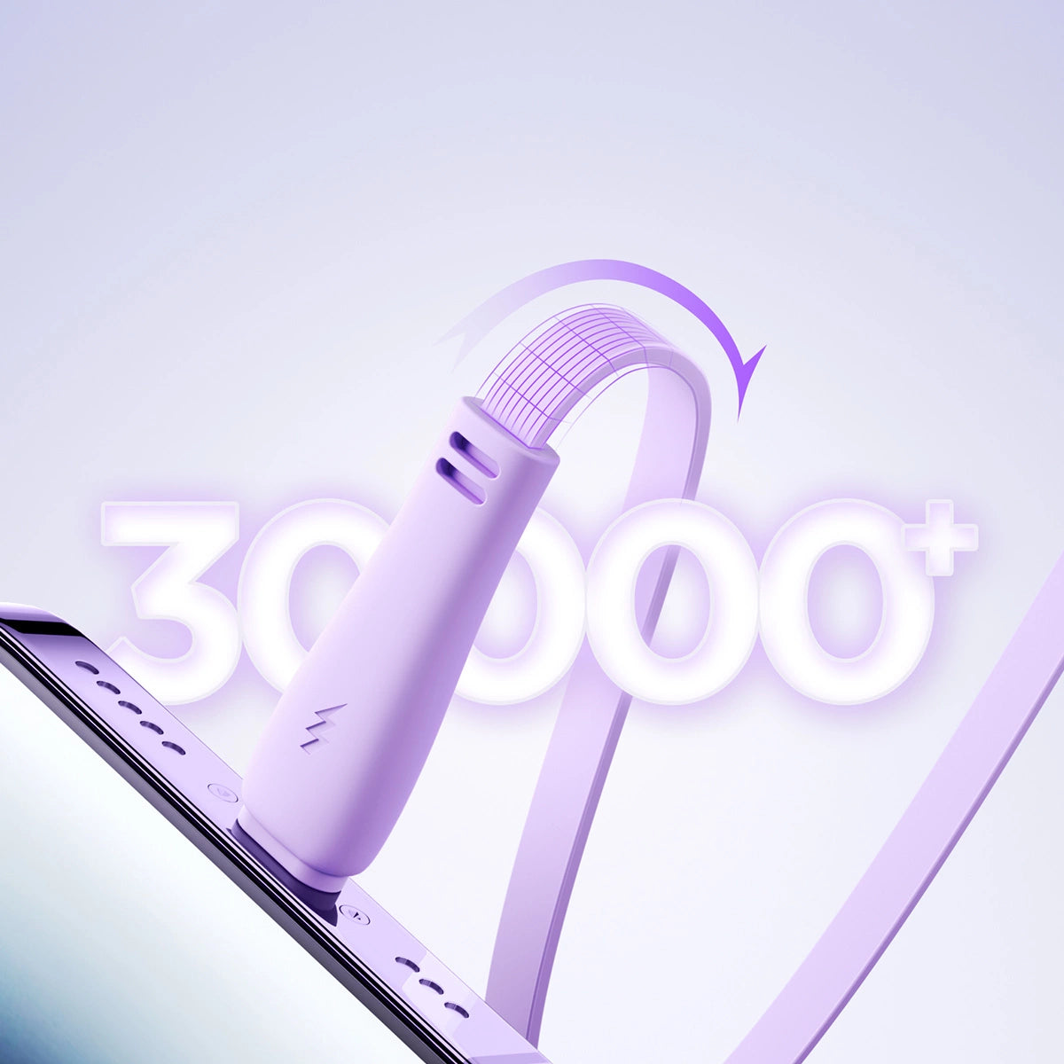 Kabel Joyroom Colorful Series S-A40 zwijany 3w1 USB-A - USB-C - fioletowy – zdjęcie 6