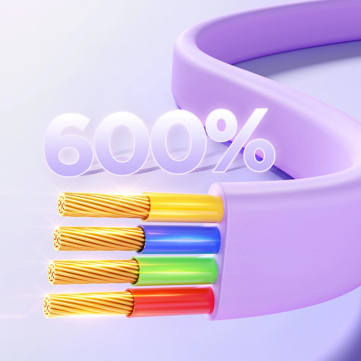 Kabel Joyroom Colorful Series S-A40 zwijany 3w1 USB-A - USB-C - fioletowy – zdjęcie 7