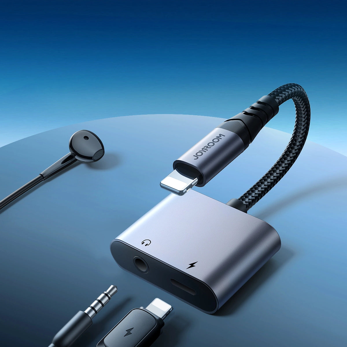 Adapter DAC 2w1 Joyroom SY-L01 do Lightning / mini jack 3.5 mm - czarny – zdjęcie 10
