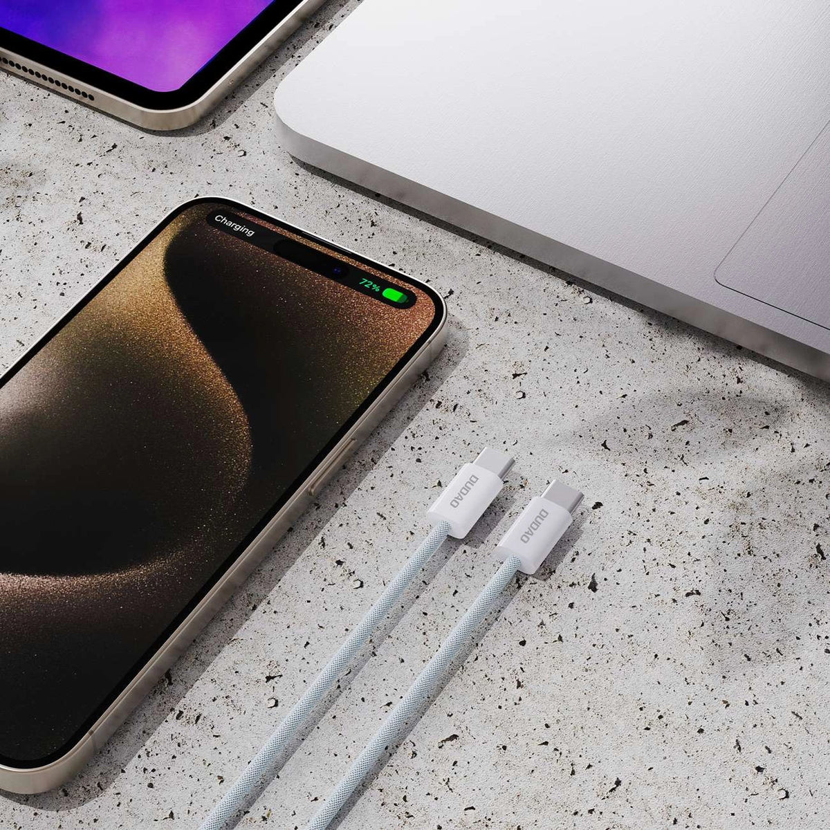 Kabel Dudao L6C USB-C - USB-C PD 30W 2m - jasnoniebieski – zdjęcie 5