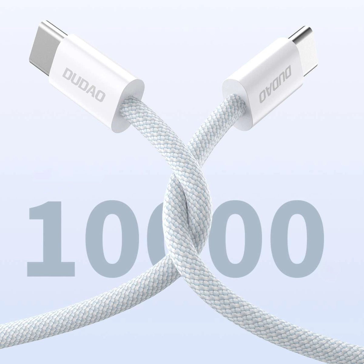 Kabel Dudao L6C USB-C - USB-C PD 30W 2m - jasnoniebieski – zdjęcie 6
