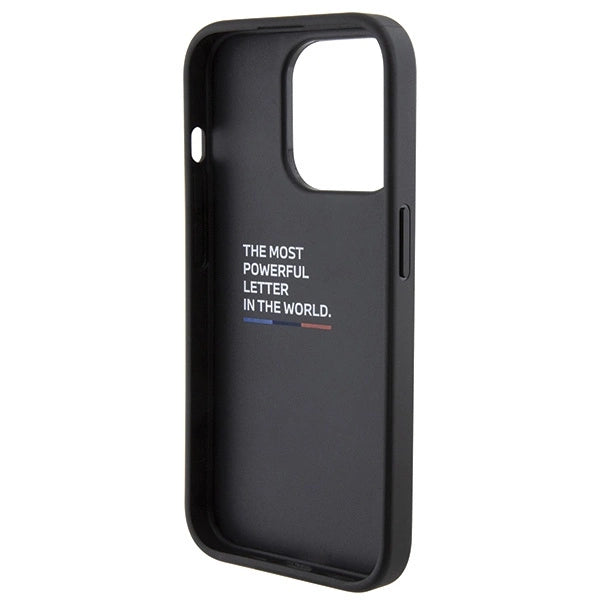 Etui BMW Grip Stand Smooth & Perforated na iPhone 15 Pro - czarne – zdjęcie 8