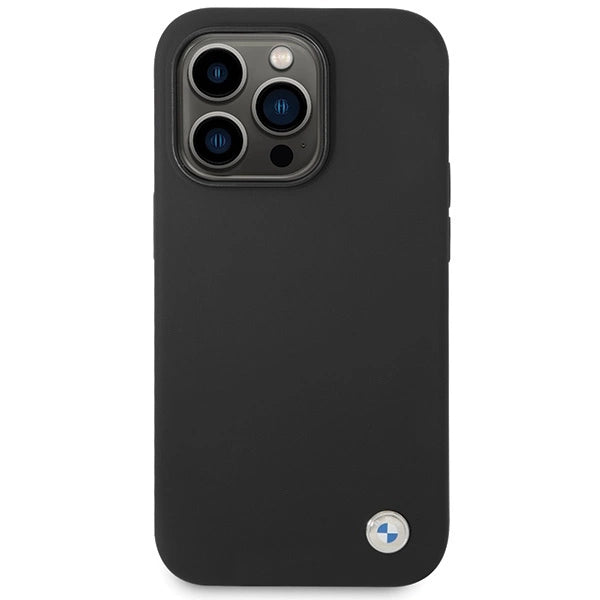 Etui BMW Silicone Metal Logo na iPhone 15 Pro - czarne – zdjęcie 3