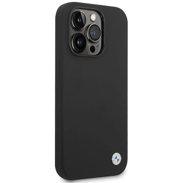 Etui BMW Silicone Metal Logo na iPhone 15 Pro - czarne – zdjęcie 4