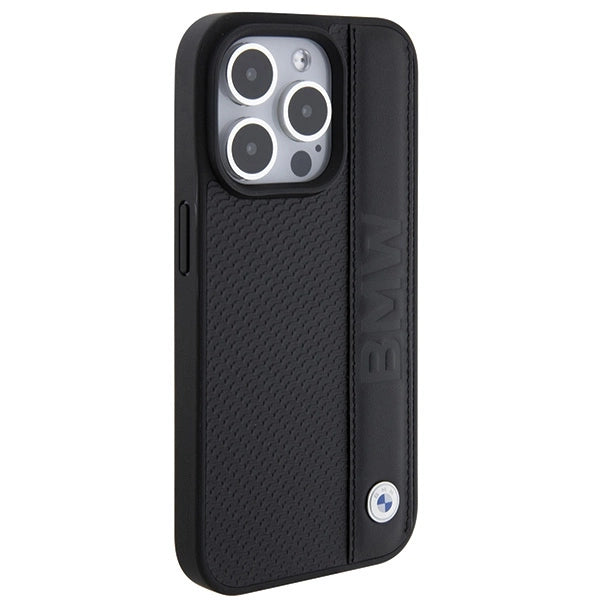 Etui BMW Leather Textured & Stripe na iPhone 15 Pro Max - czarne – zdjęcie 4