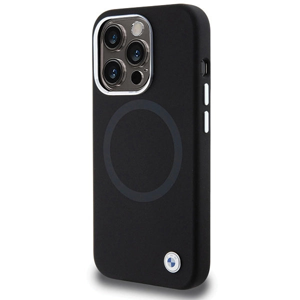 Etui BMW Signature Liquid Silicone MagSafe na iPhone 15 Pro - czarne – zdjęcie 2