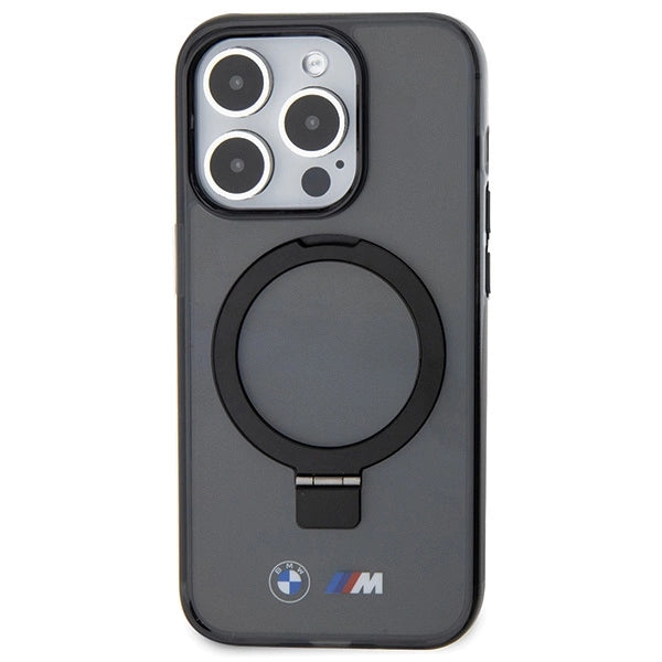Etui BMW Ring Stand M Collection MagSafe na iPhone 15 Pro - czarne – zdjęcie 3