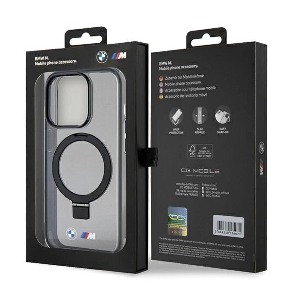 Etui BMW Ring Stand M Collection MagSafe na iPhone 15 Pro - czarne – zdjęcie 8