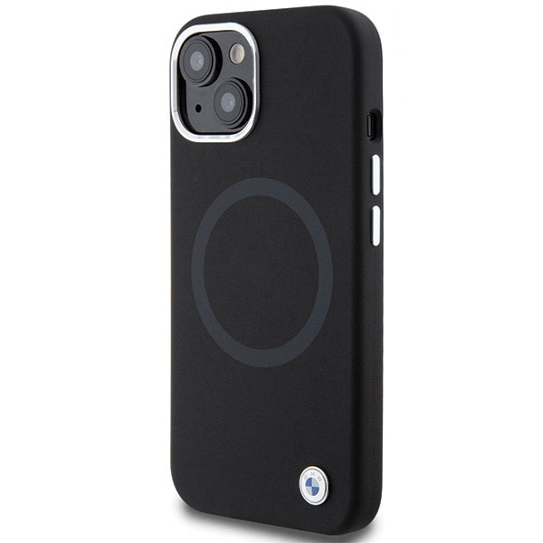 Etui BMW Signature Liquid Silicone MagSafe na iPhone 15 - czarne – zdjęcie 2
