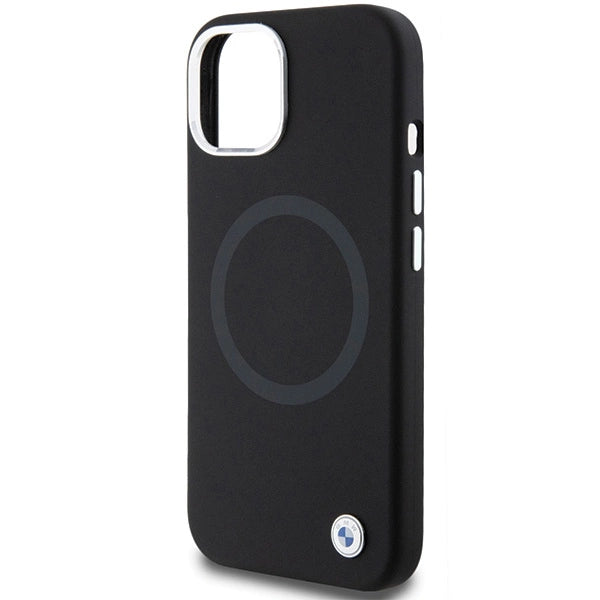 Etui BMW Signature Liquid Silicone MagSafe na iPhone 15 - czarne – zdjęcie 6