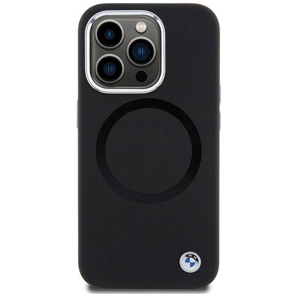 Etui BMW Signature Liquid Silicone MagSafe na iPhone 15 Pro Max - czarne – zdjęcie 3