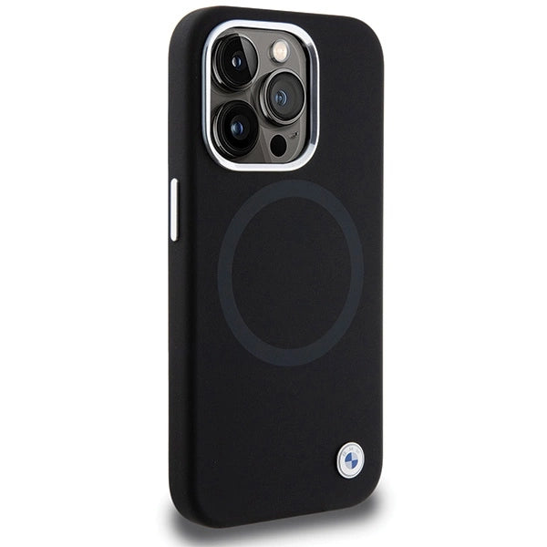 Etui BMW Signature Liquid Silicone MagSafe na iPhone 15 Pro Max - czarne – zdjęcie 4