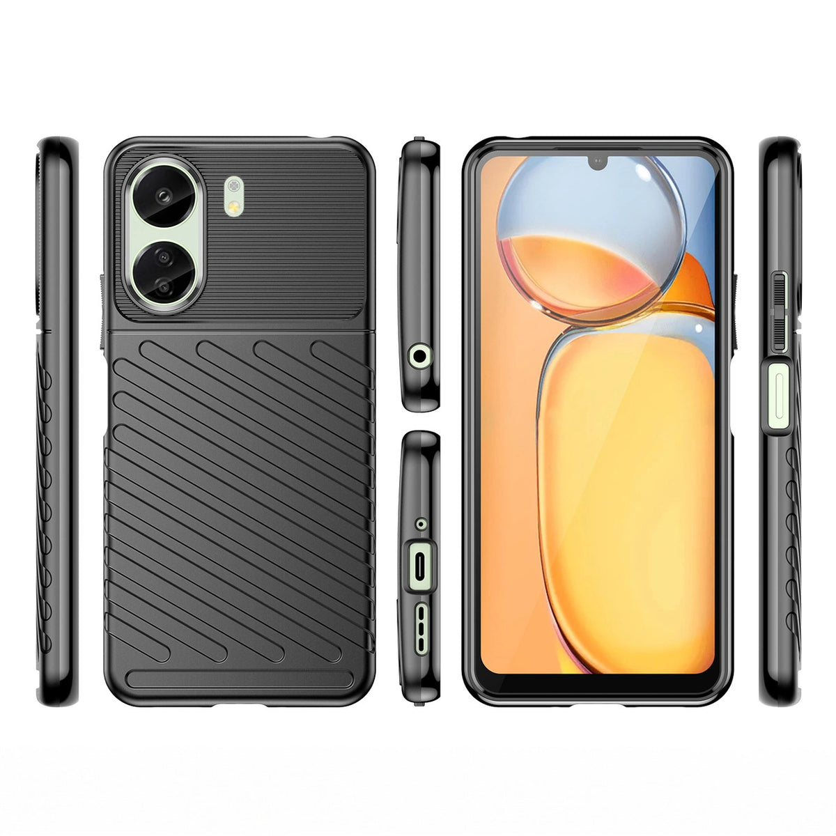 Pancerne etui Thunder Case na Xiaomi Redmi 13c - czarny – zdjęcie 6