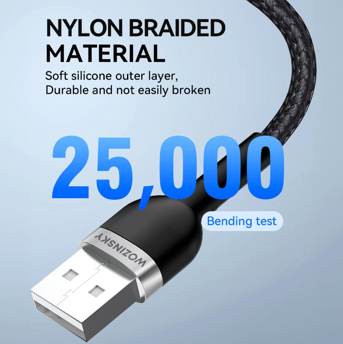 Kabel Wozinsky WNBAL1 USB-A / Lightning 2.4A 1 m - czarny – zdjęcie 8