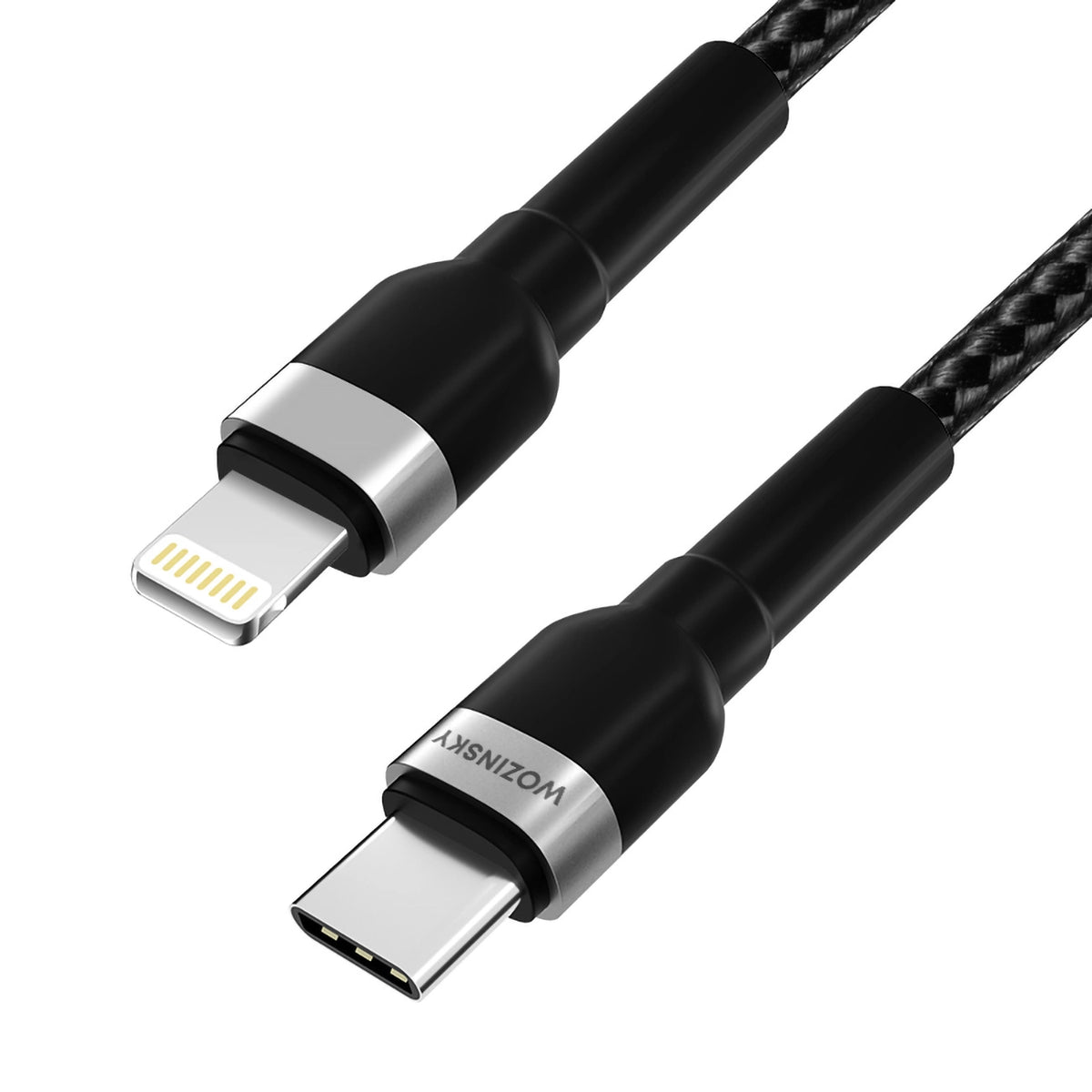 Kabel Wozinsky WNBCL2 Lightning / USB-C PD 30W 2 m - czarny – zdjęcie 3