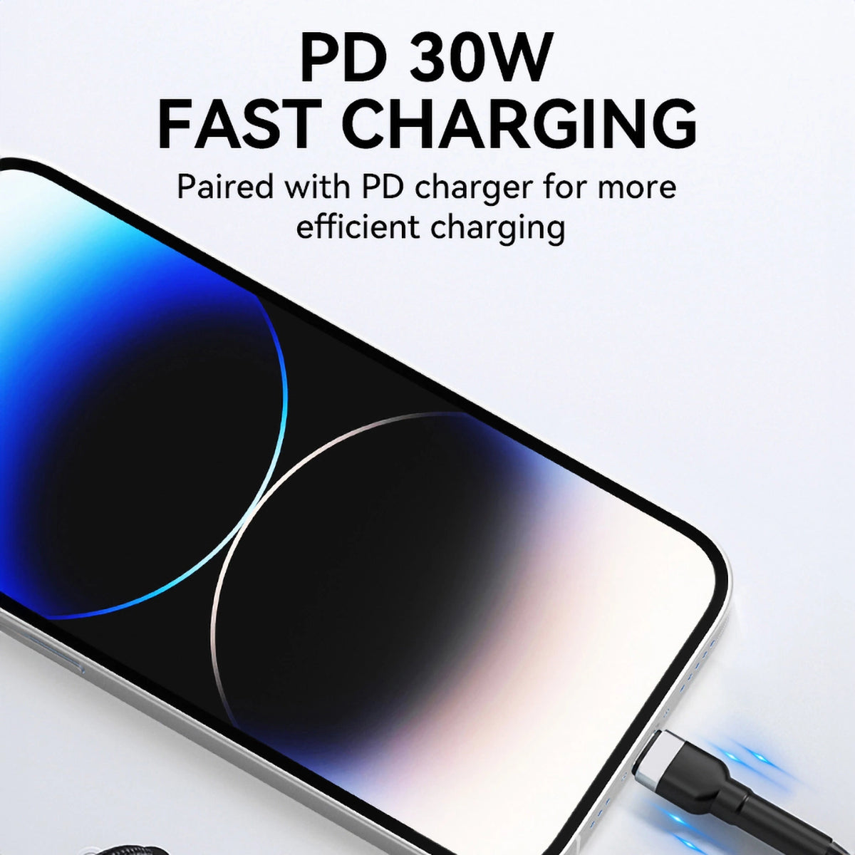 Kabel Wozinsky WNBCL2 Lightning / USB-C PD 30W 2 m - czarny – zdjęcie 7