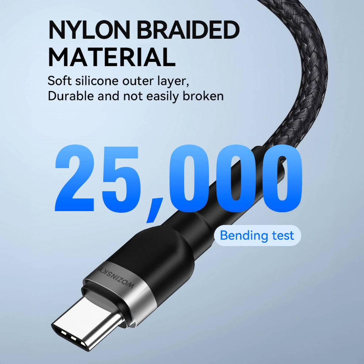 Kabel Wozinsky WNBCL2 Lightning / USB-C PD 30W 2 m - czarny – zdjęcie 8