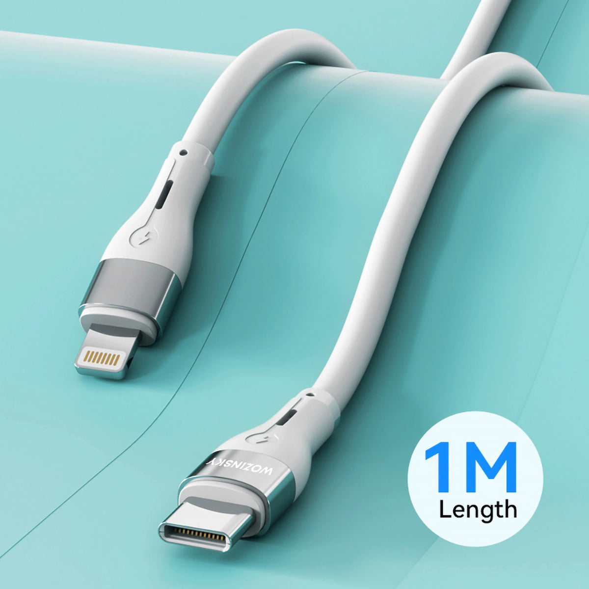 Kabel Wozinsky WSTCL1 Lightning / USB-C PD 27W 1 m - biały – zdjęcie 6