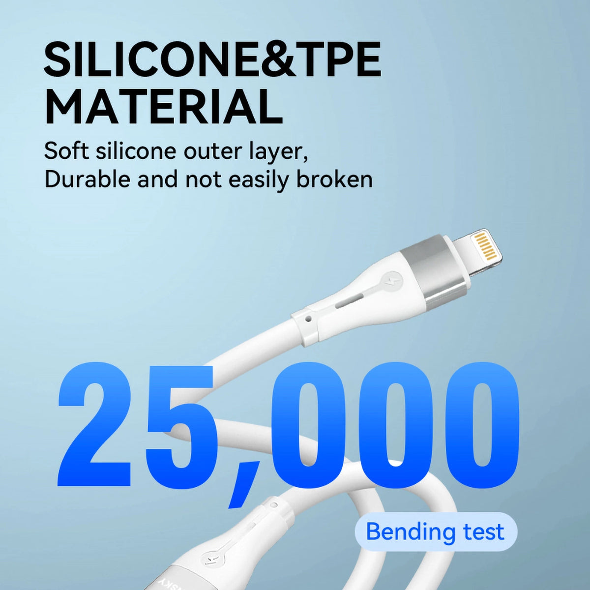 Kabel Wozinsky WSTCL1 Lightning / USB-C PD 27W 1 m - biały – zdjęcie 7