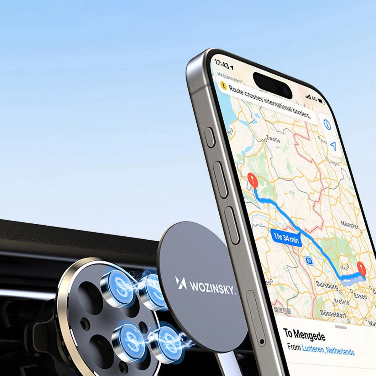 Uchwyt Wozinsky WUMKO na telefon magnetyczny na do samochodu - czarny – zdjęcie 10