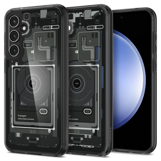 Etui Spigen Ultra na Samsung Galaxy S23 FE - ciemnoszare (wzór Zero One)