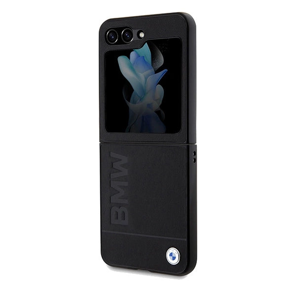 Etui BMW Leather Hot Stamp na Samsung Galaxy Z Flip 5 - czarne – zdjęcie 6