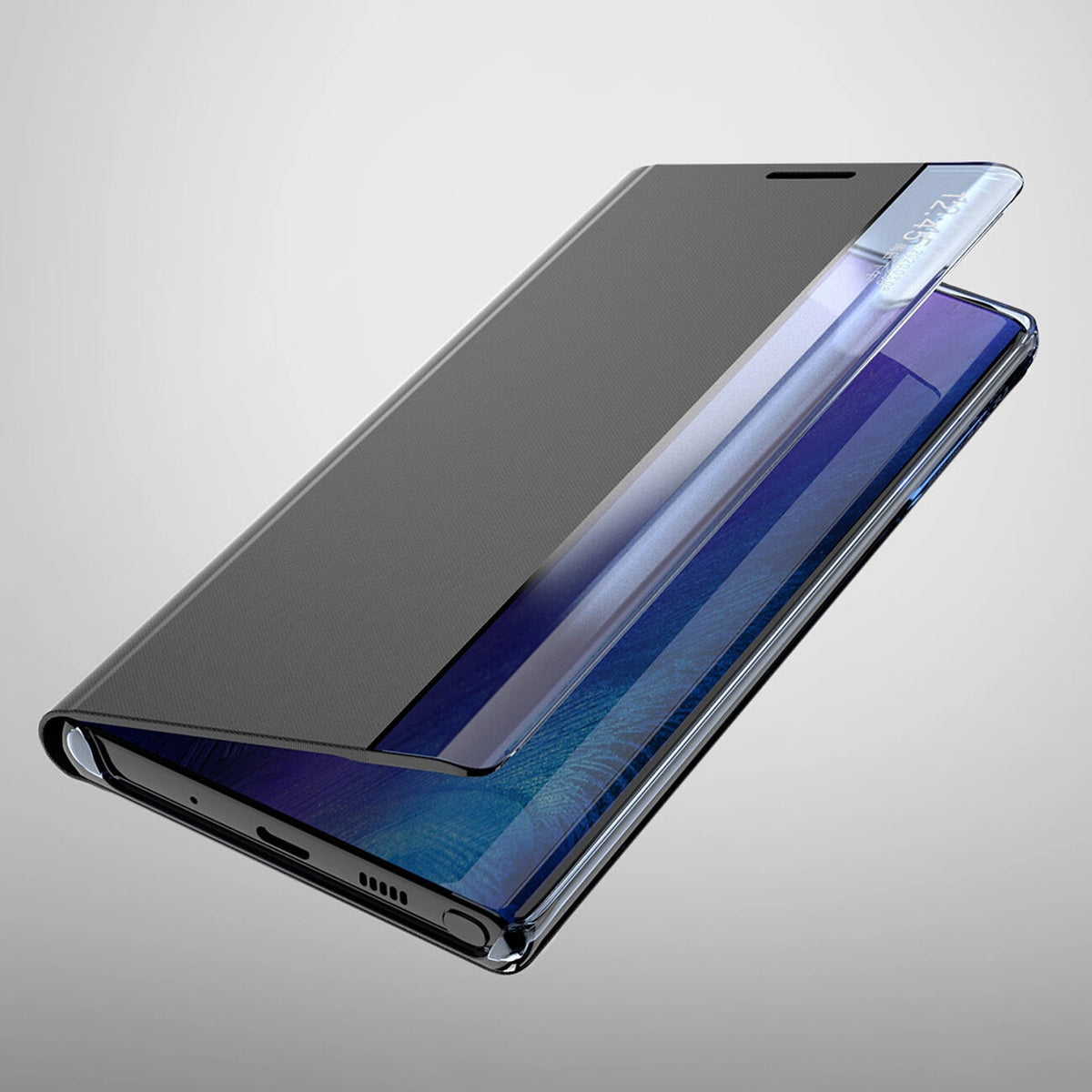 Etui New Sleep View Case do Xiaomi POCO C65 / Redmi 13C z klapką - czarne – zdjęcie 3