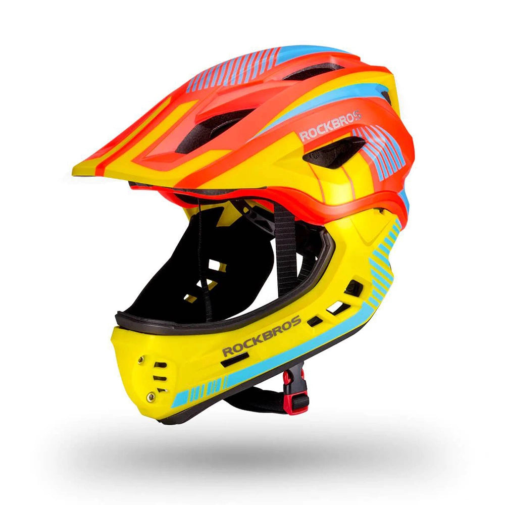 Kask rowerowy Rockbros TT-32SOYB-M dziecięcy z odpinaną szczęką rozmiar M
