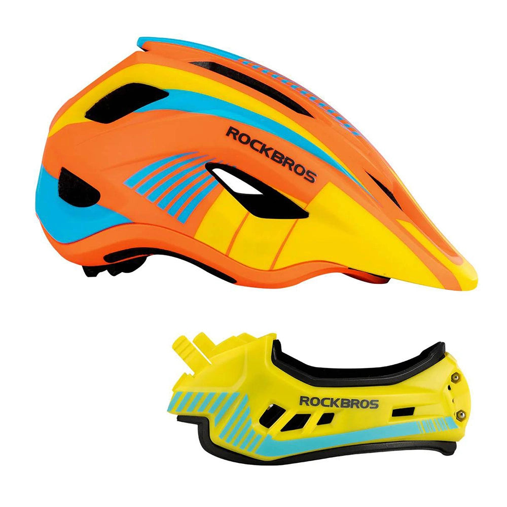 Kask rowerowy Rockbros TT-32SOYB-M dziecięcy z odpinaną szczęką rozmiar M – zdjęcie 6