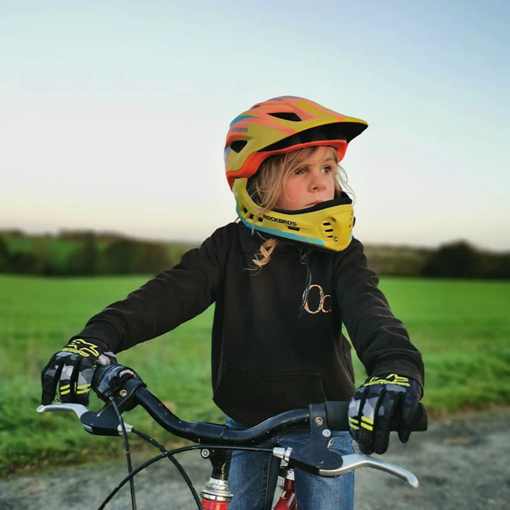 Kask rowerowy Rockbros TT-32SOYB-S dziecięcy z odpinaną szczęką rozmiar S – zdjęcie 8