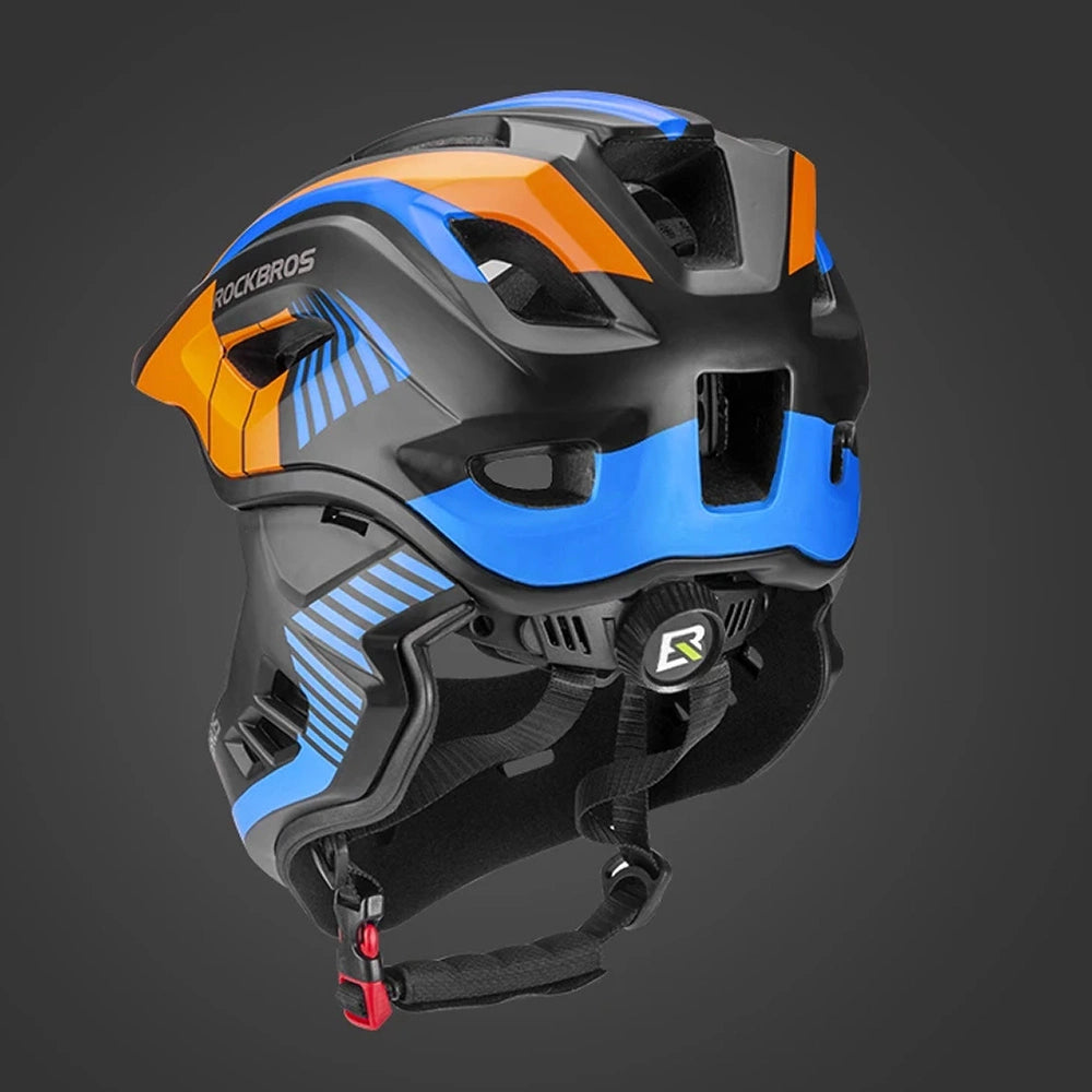 Kask rowerowy Rockbros TT-32SOBL-M dziecięcy z odpinaną szczęką rozmiar M – zdjęcie 9