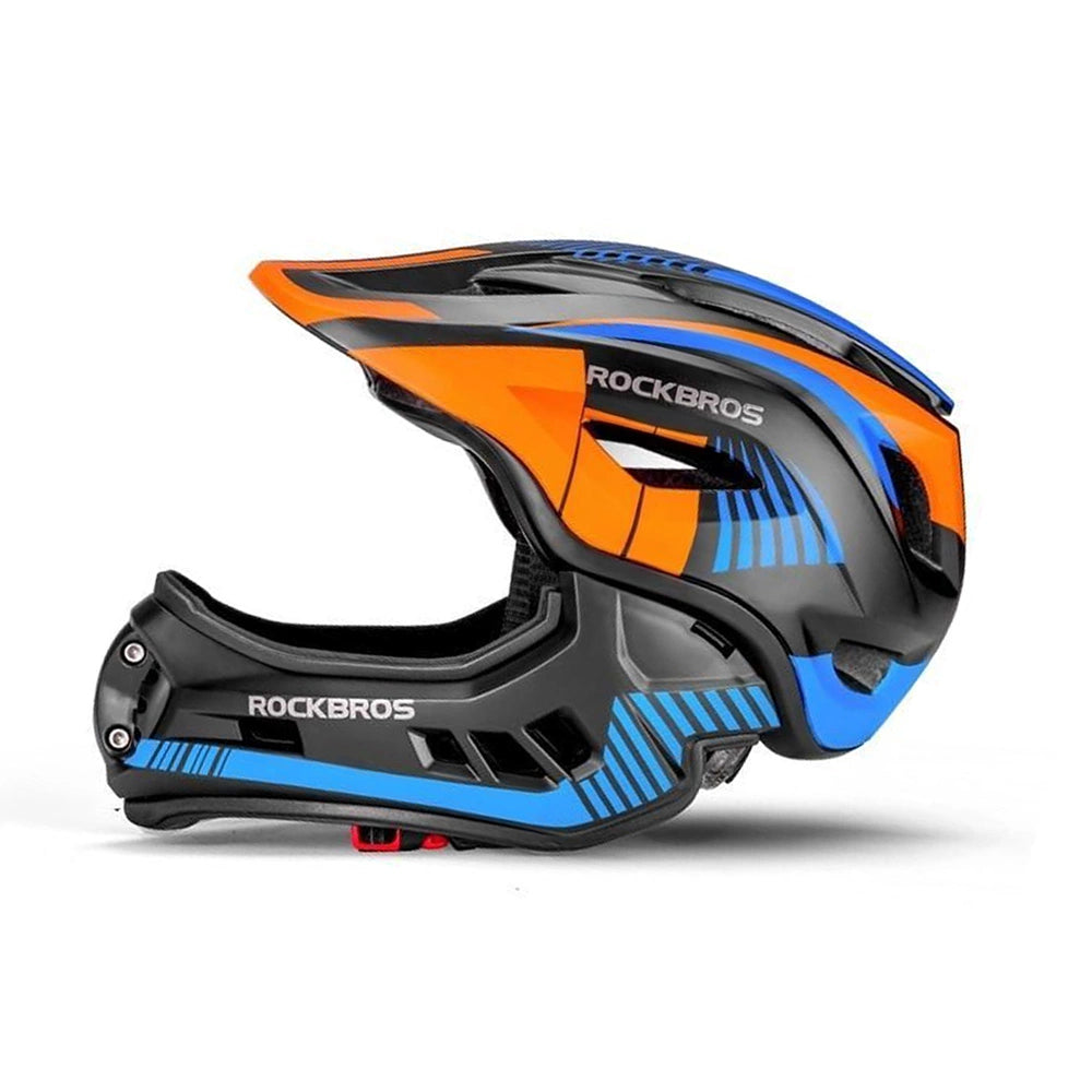Kask rowerowy Rockbros TT-32SOBL-M dziecięcy z odpinaną szczęką rozmiar M – zdjęcie 2