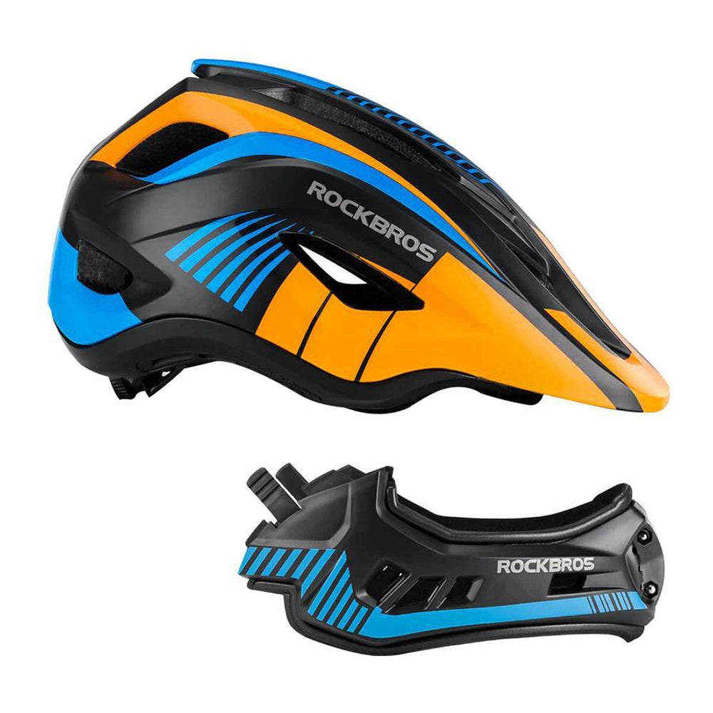 Kask rowerowy Rockbros TT-32SOBL-M dziecięcy z odpinaną szczęką rozmiar M – zdjęcie 5