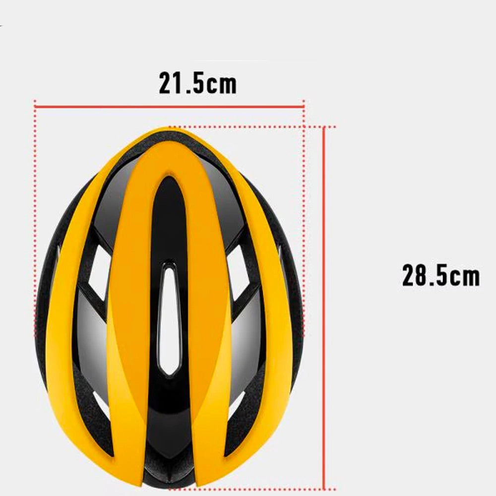 Kask rowerowy Rockbros 10110004005 rozmiar L - żółto-czarny – zdjęcie 5