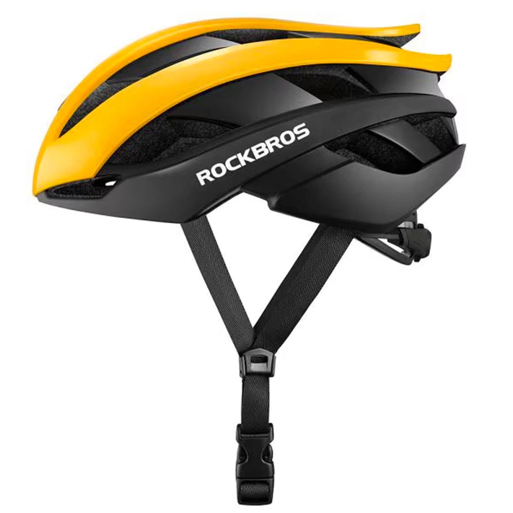 Kask rowerowy Rockbros 10110004006 rozmiar M - żółto-czarny – zdjęcie 2