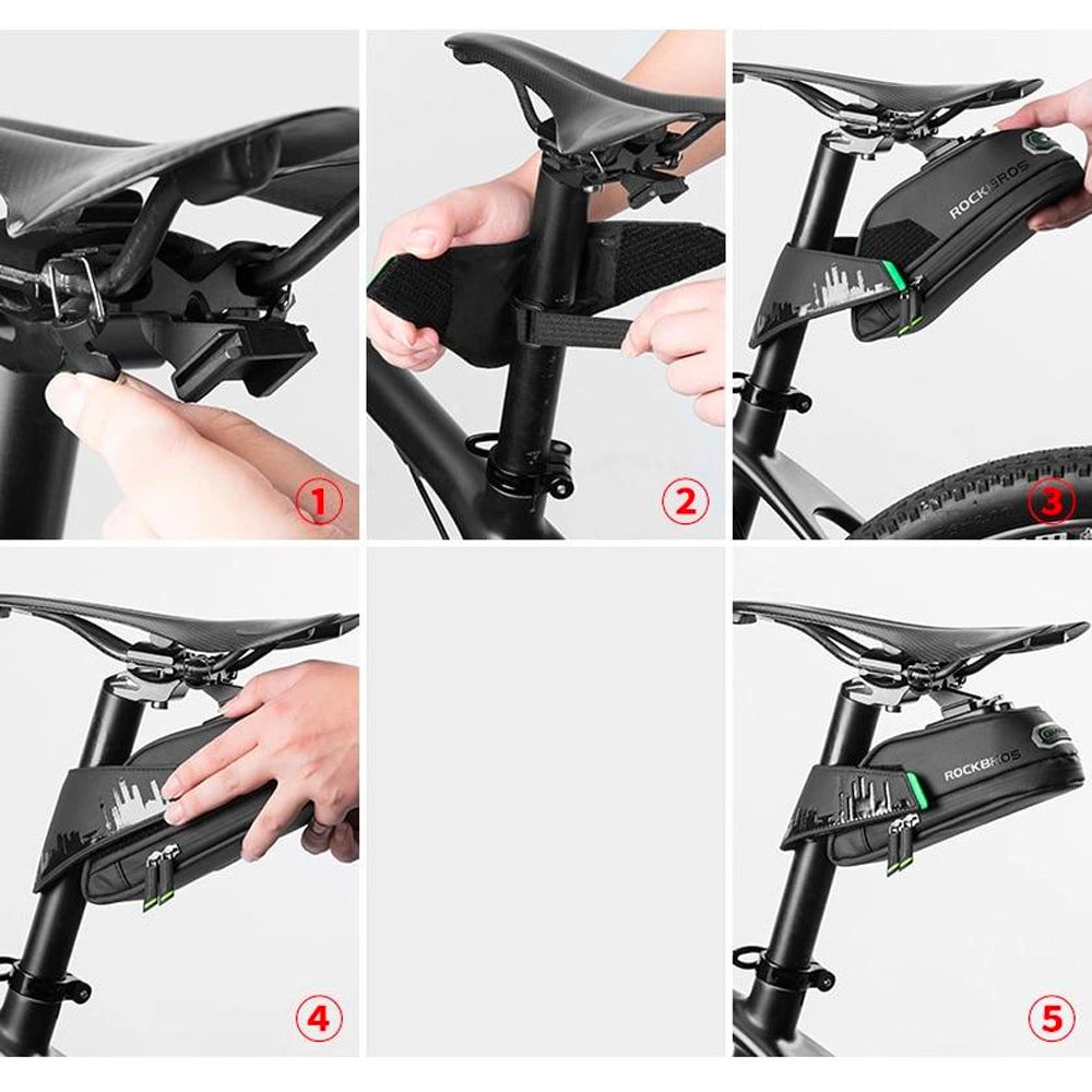 Torba rowerowa Rockbros C27-1 pod siodełko - czarna – zdjęcie 11