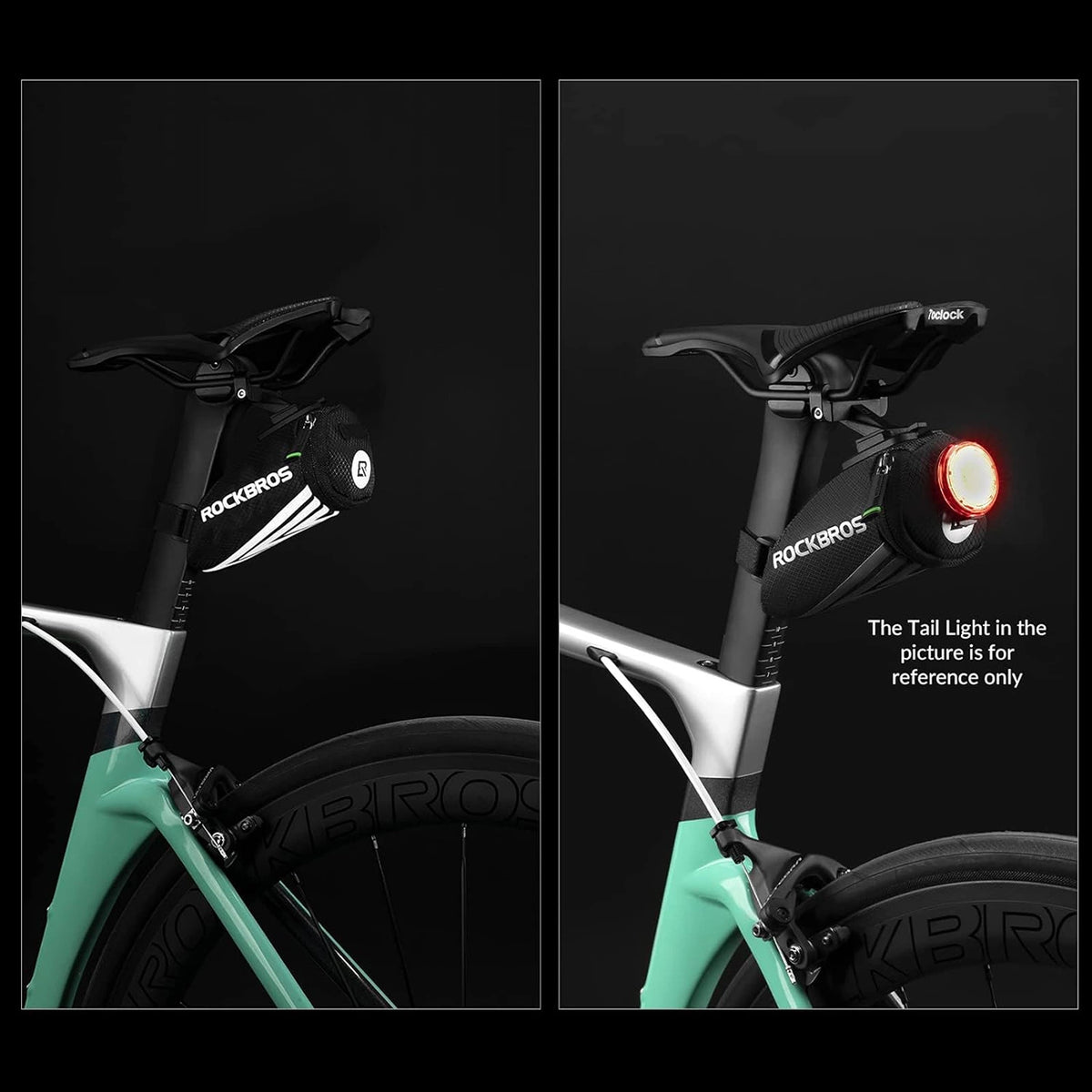 Torba rowerowa Rockbros C28BK pod siodełko - czarna – zdjęcie 5