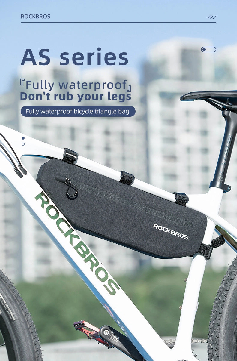 Sakwa rowerowa Rockbros AS-043 na rzepy 3l - czarna – zdjęcie 2