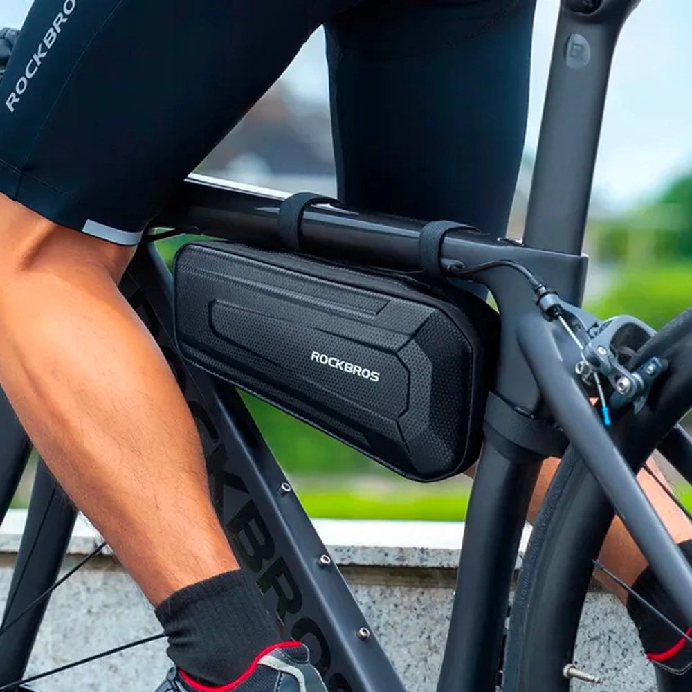 Torba rowerowa Rockbros B67 wodoodporna na ramę - czarna – zdjęcie 11