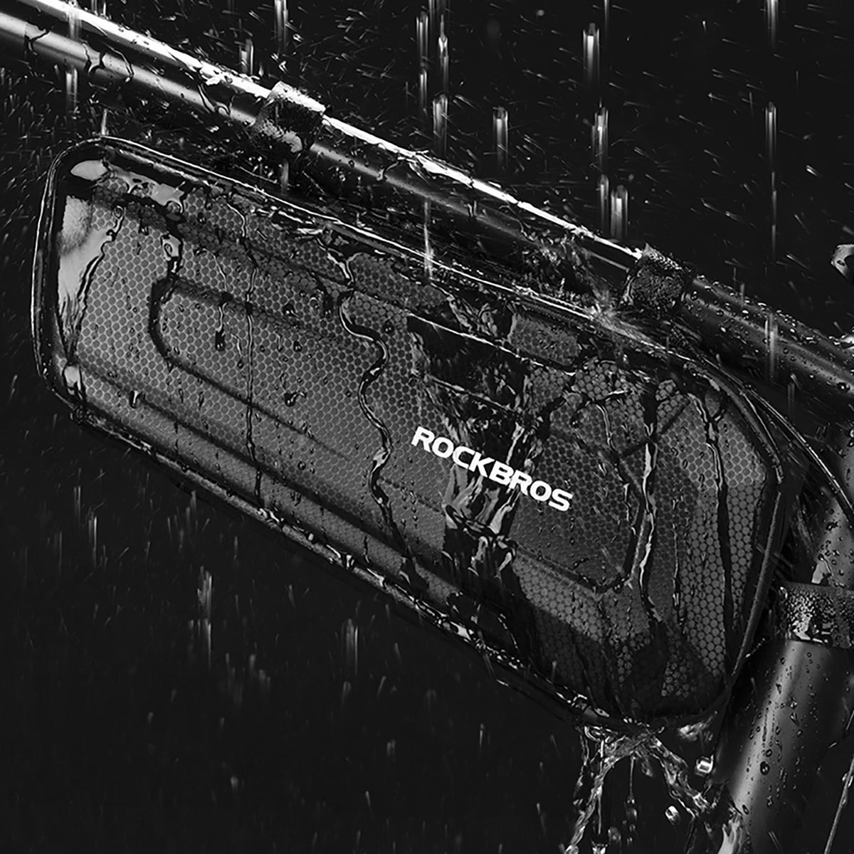Torba rowerowa Rockbros B66 wodoodporna na ramę - czarna – zdjęcie 13