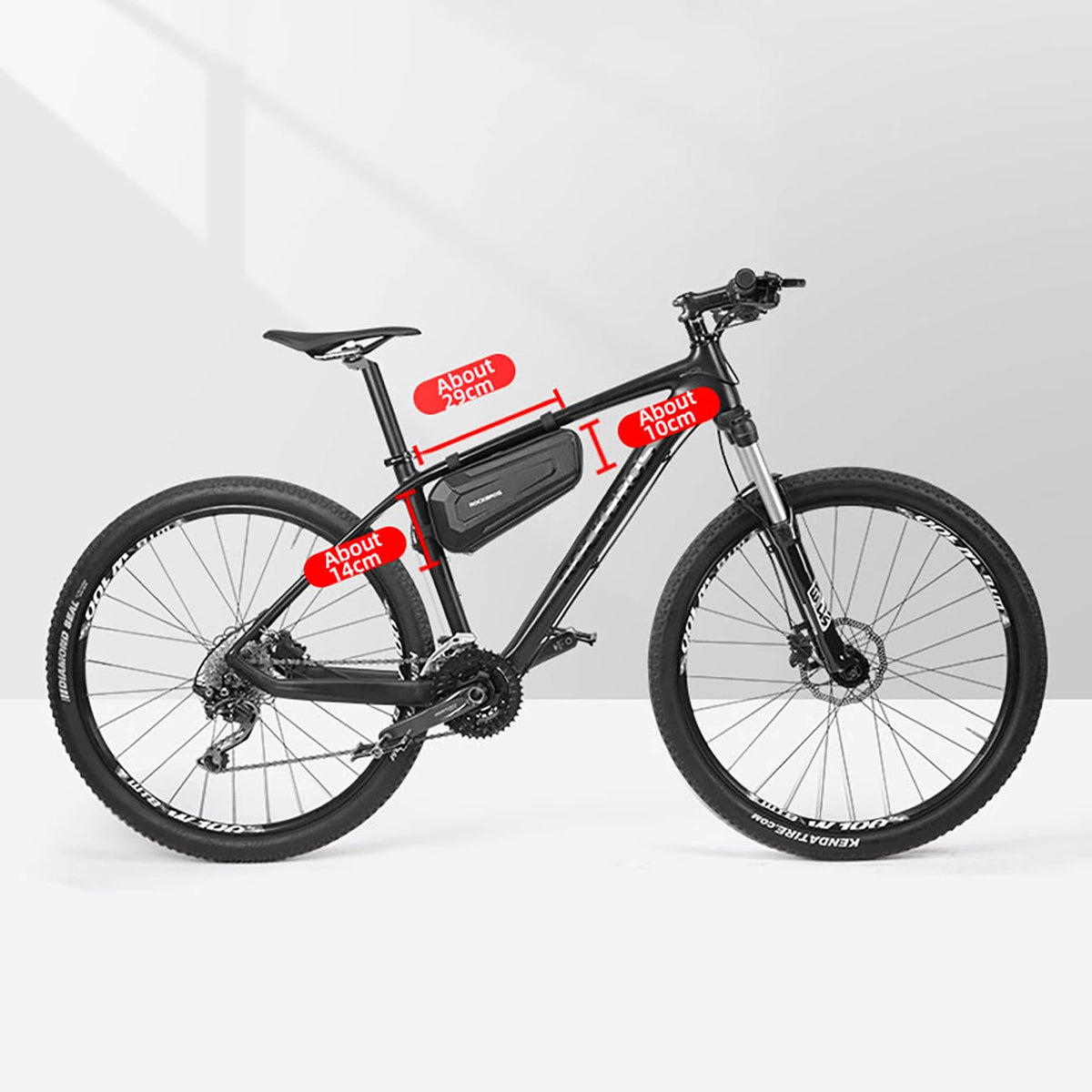Torba rowerowa Rockbros B66 wodoodporna na ramę - czarna – zdjęcie 15