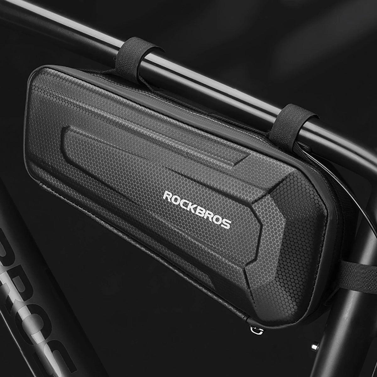 Torba rowerowa Rockbros B66 wodoodporna na ramę - czarna – zdjęcie 8